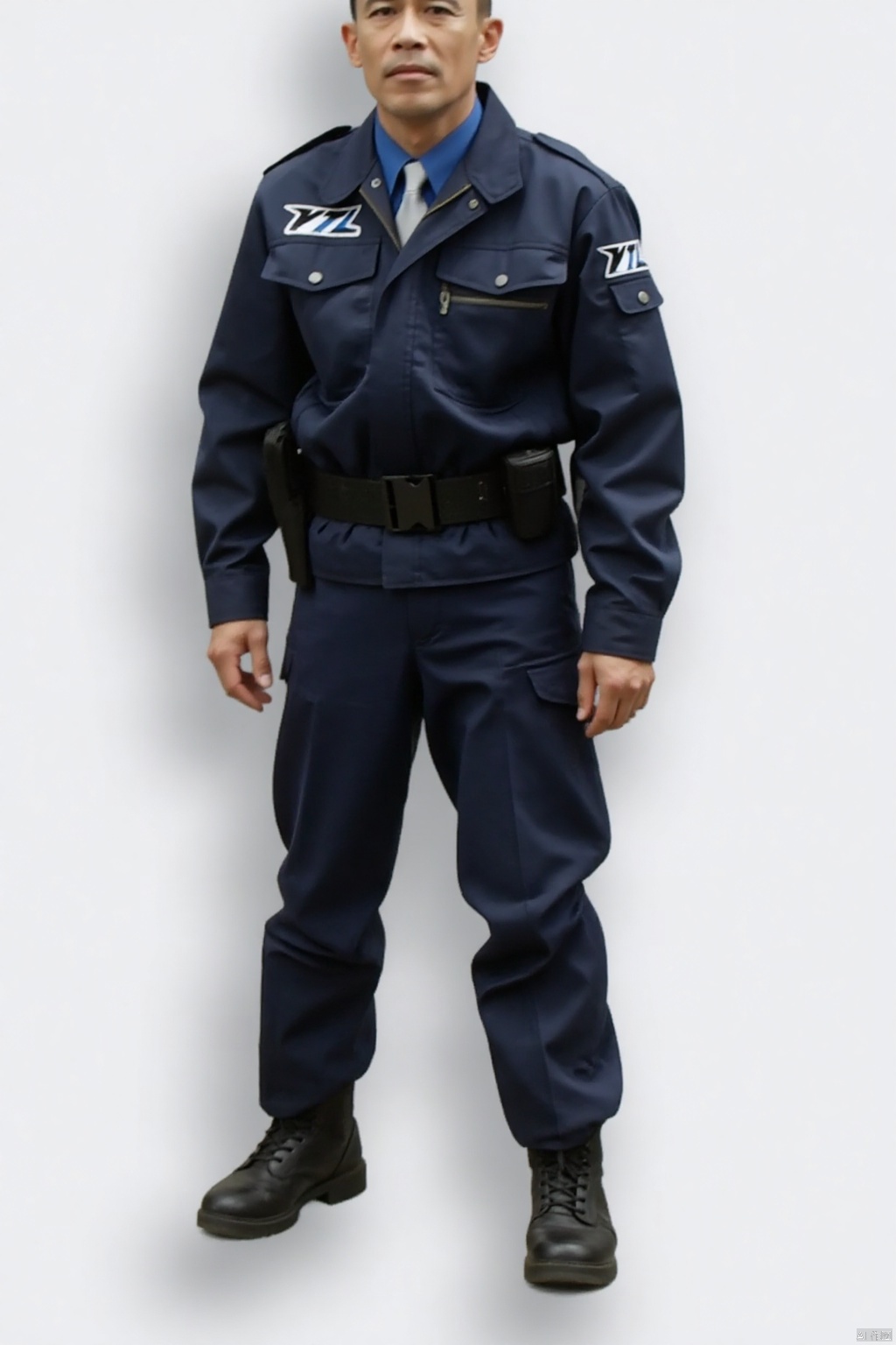 VTL,collar,belt,logo,uniform,jacket,pants,gloves,boots,emblem,blue jacket,blue pants,blue jacket with grey line,blue pants with gray line