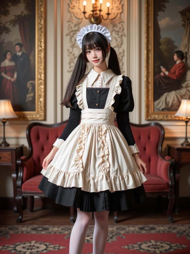 [F.1 D][Realistic] Maid costume | 女仆装 by cyberAngel_ on Tensor.Art