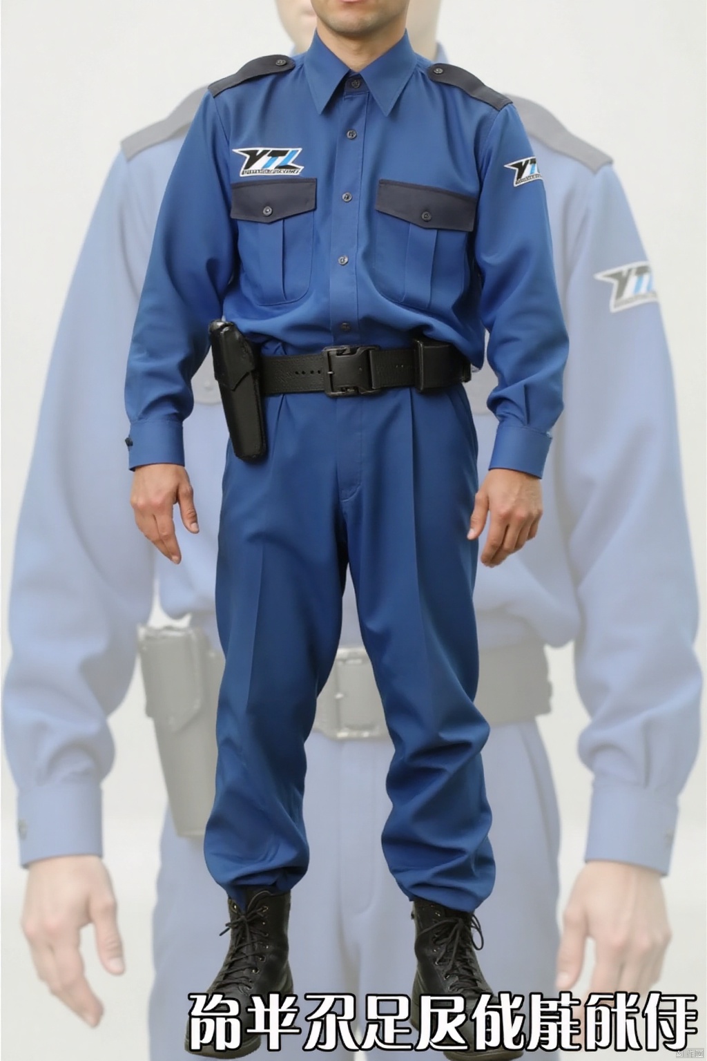 VTL,collar,belt,logo,uniform,jacket,pants,gloves,boots,emblem,blue jacket,blue pants,blue jacket with grey line,blue pants with gray line