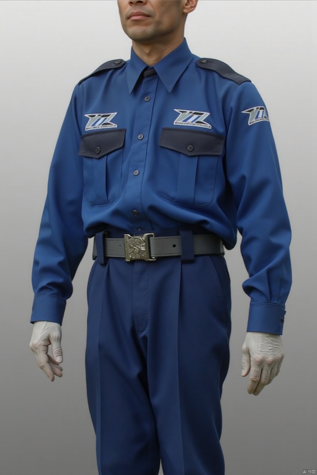 VTL,collar,belt,logo,uniform,jacket,pants,gloves,boots,emblem,blue jacket,blue pants,blue jacket with grey line,blue pants with gray line