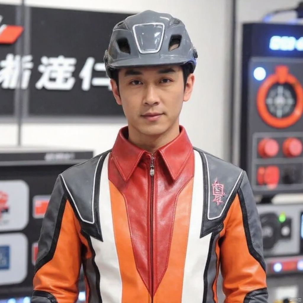 UGP,helmet,collar,belt,logo,uniform,jacket,pants,gloves,boots,emblem,orange jacket,grey pants,orange jacket with grey and white line,orange jacket with red collar,grey pants with white line