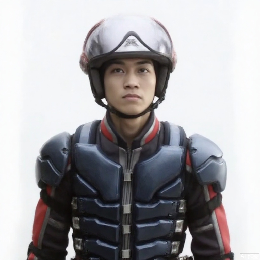 masterpiece, best quality,solo,(white background:1.2),simple background,
looking at viewer,XIO,helmet,collar,belt,military uniform,logo,uniform,jacket,helmet,fingerless gloves,gloves,boots,emblem,pants,bodysuit,belt pouch,armband,military,bulletproof vest,black gloves,belt,pants,black footwear,knee pads,police,tactical clothes