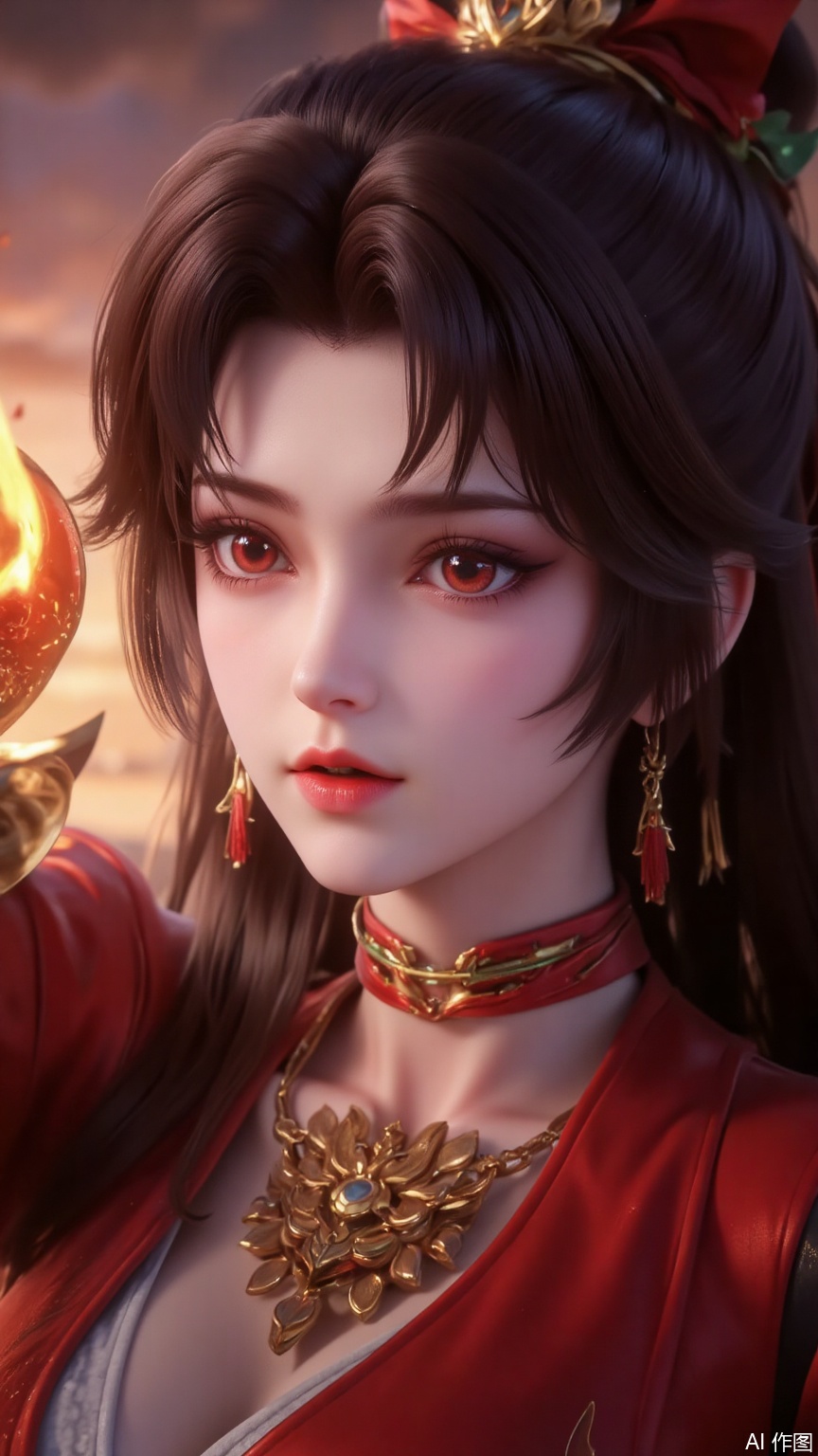Her cheeks are flushed a vivid, almost feverish red, as if molten lava surges beneath her skin, igniting the delicate skin until it glows with a spectral hue. The pupils of her eyes are dilated to near - black, swallowing the irises until only a thin ring of her original eye color remains, like smoldering embers around a bottomless abyss. Her mouth is slightly agape, tongue peeking out just enough to touch her lower lip, as if she’s chasing the next breath like a starved beast.
Rapid, shallow breaths spill from her lips, each exhale a ragged gasp that trembles with barely contained energy. The rise and fall of her chest is frantic, armor creaking with the force of her inhalation, and the pulse at her throat flutters visibly, a wild, unsteady rhythm. Strands of hair cling to her damp forehead, slicked down by the heat of her own body, while the tips of her ears burn crimson, a telltale sign of the magic roaring through her veins.
From the corner of her mouth, a thin trail of saliva threatens to spill, a side effect of her panting, yet there’s no weakness in the expression—only a feral, primal focus. The rapidity of her breath creates a soft, almost rhythmic panting sound, mingling with the faint crackle of static that always seems to linger when her power runs high. It’s a look of both exhaustion and ecstasy, as if every nerve in her body is singing with the thrill of battle, teetering on the edge of collapse and triumph all at once. The flush on her cheeks isn’t just from exertion; it’s a mark of the storm within, a physical manifestation of the magic that burns brighter than any mortal flame.
编辑分享