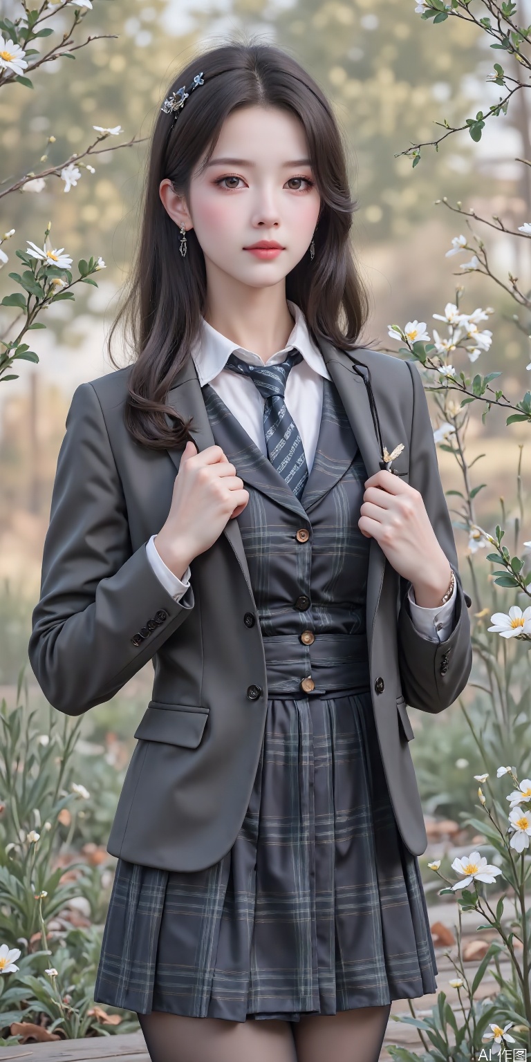 Beautiful girl in school uniform