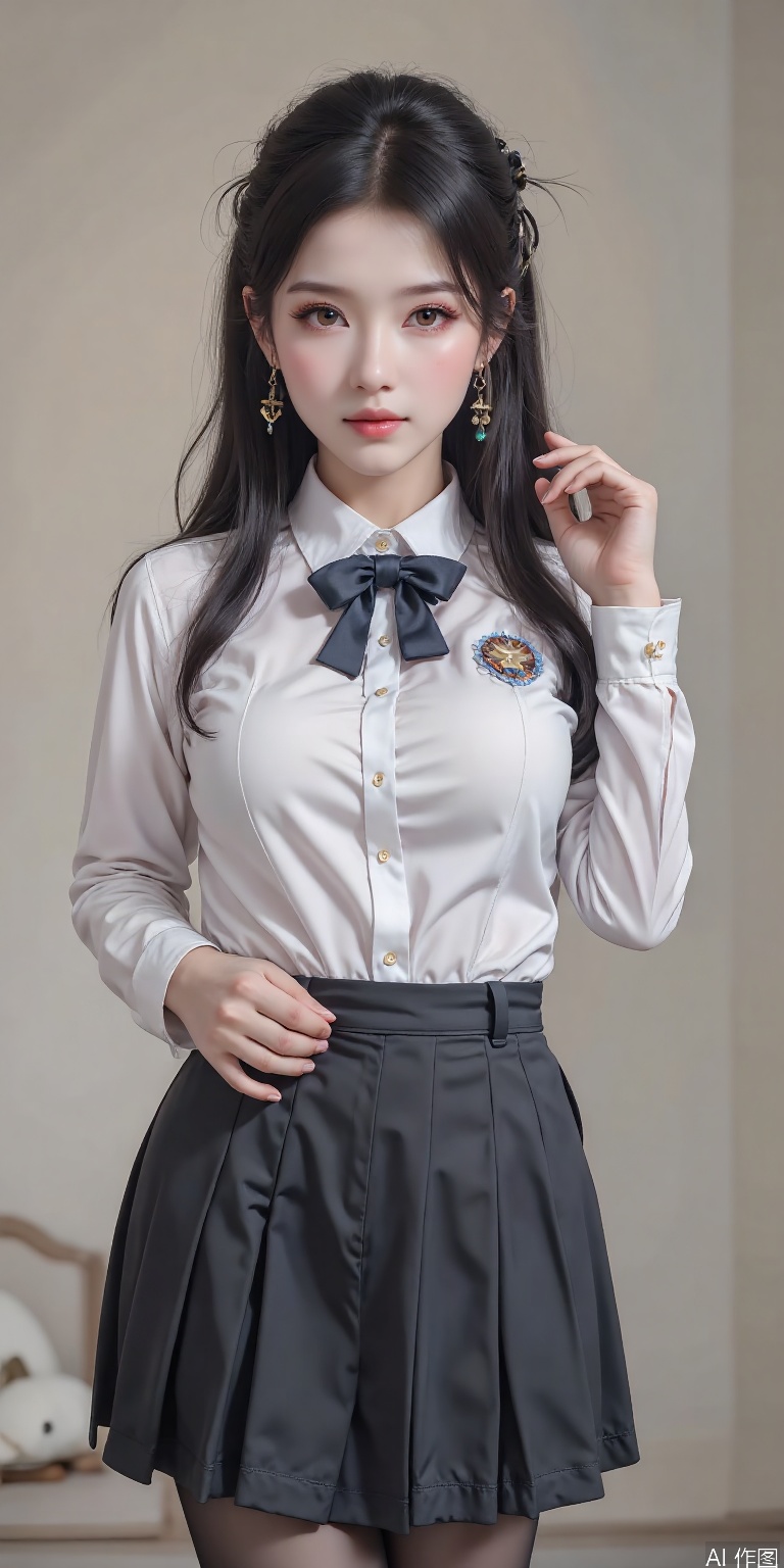 Beautiful girl in school uniform