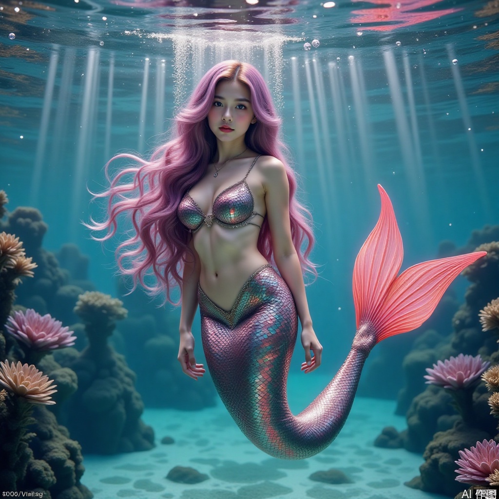 1girl, mermaid, female male mermaid,beautiful girl,female Mermaid