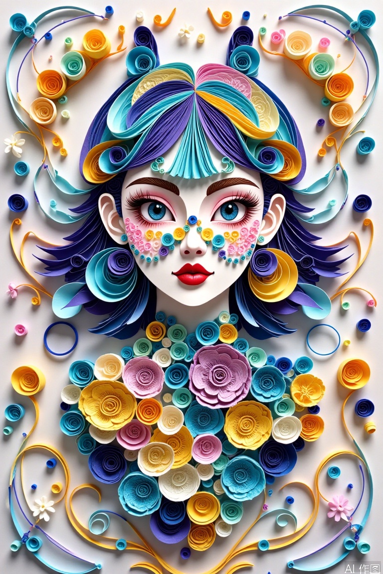 Paper art,1girl