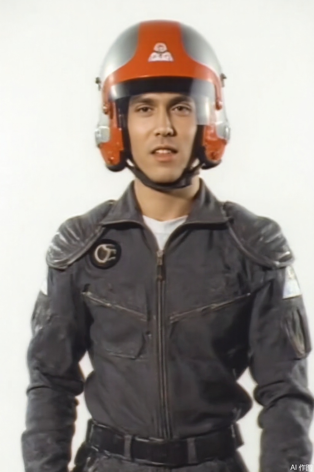 masterpiece, best quality,solo,(white background:1.2),simple background,
looking at viewer,UMA,helmet,collar,belt,logo,uniform,jacket,emblem,grey jacket,grey pants