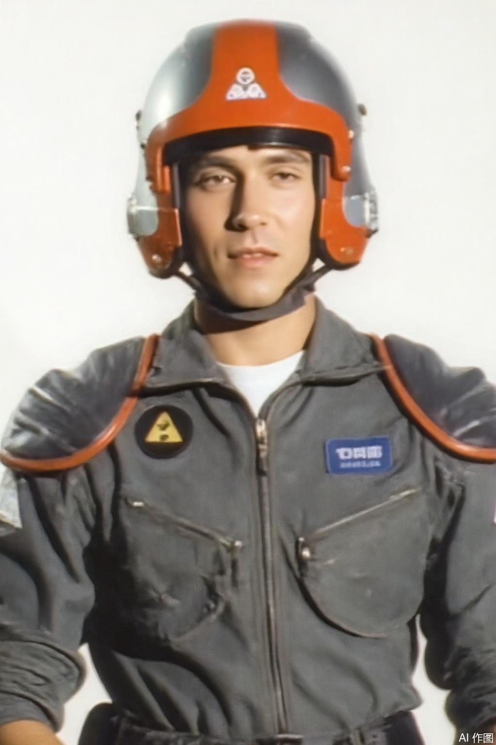 masterpiece, best quality,solo,(white background:1.2),simple background,
looking at viewer,UMA,helmet,collar,belt,logo,uniform,jacket,emblem,grey jacket,grey pants