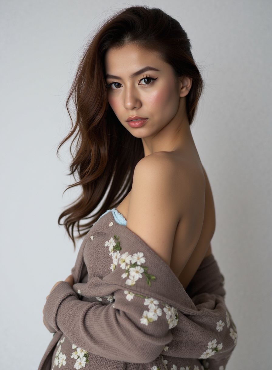 SUBJECT: AppleAng,  A fashion model,  with her proportions and appearance reflecting a realistic representation. She is we...