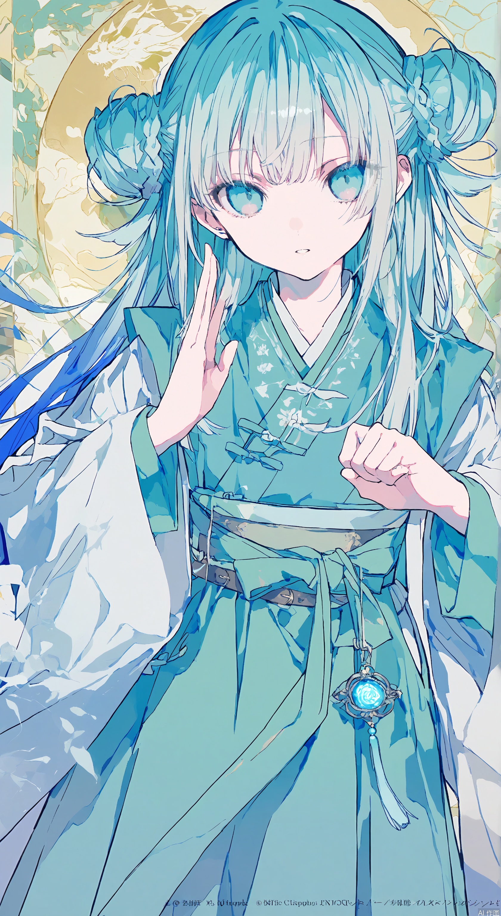  

masterpiece, extreme aesthetic,best quality, high quality, extremely detailed CG unity 8k wallpaper, extremely detailed, High Detail, vibrant colors, anime style, cover art,

sharp focus,impactful picture,offcial art,Chinese style,Anime national style clothes,Colorful and complex background,

masterpiece,best quality,good quality,newest,very aesthetic,absurdres,Visual impact,32K UHD,colorful,

1 girl, solo, long hair, oriental dragon, dragon, colorful hair, double bun, year of the dragon, long sleeves, Japanese clothing, wide sleeves, bun, separate lips, light blue eyes, blue eyes, light blue hair, Chinese zodiac, belt, skirt, hakama, Chinese clothes, raise your hand, theme of the year of the dragon, wish, hold fist


(wanke:0.8),(mon (monmon2133):0.5),(mochizuki kei:0.95), (tira 27:0.7),Noyu,Hold your fists,Anime clothes,ancient Hanfu,with fashion photography style