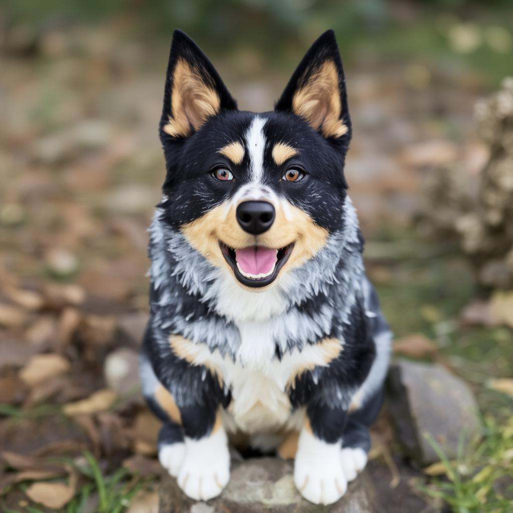 A Bluey style heeler dog