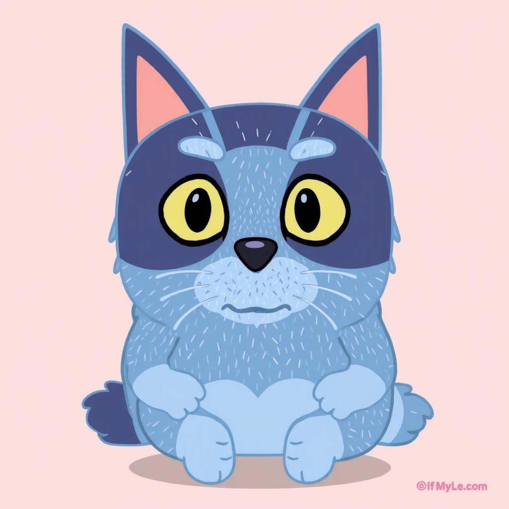 A Bluey style cat