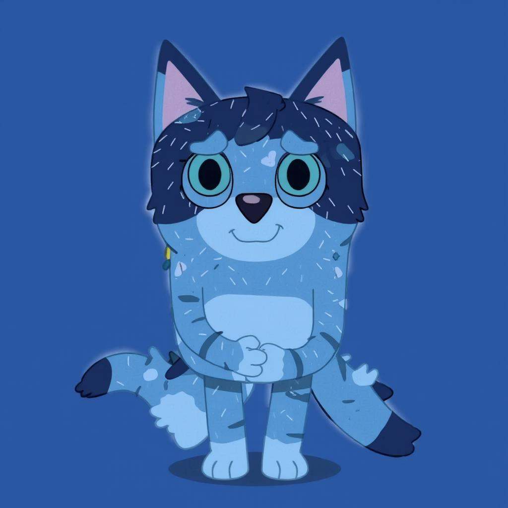 Cat in Bluey style