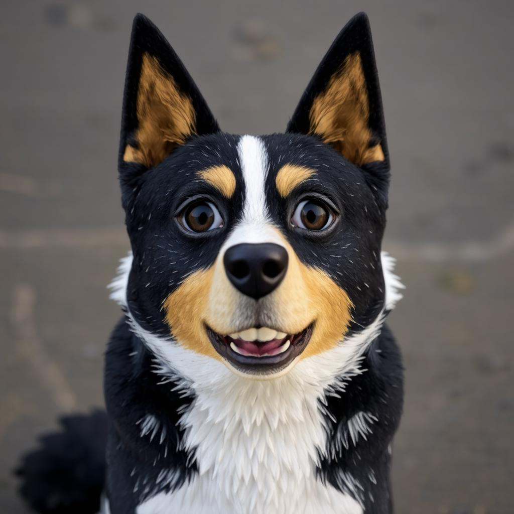 Heeler dog in Bluey style