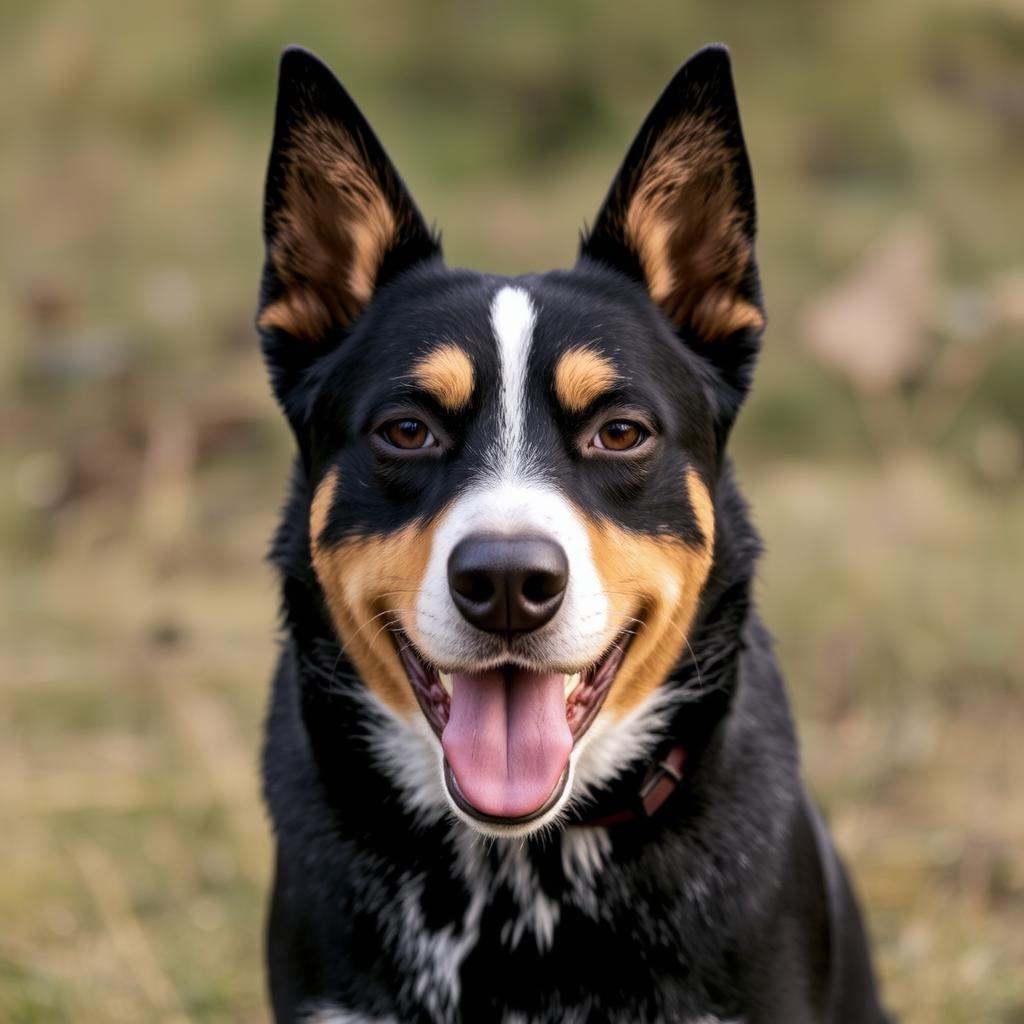 Heeler dog in Bluey style