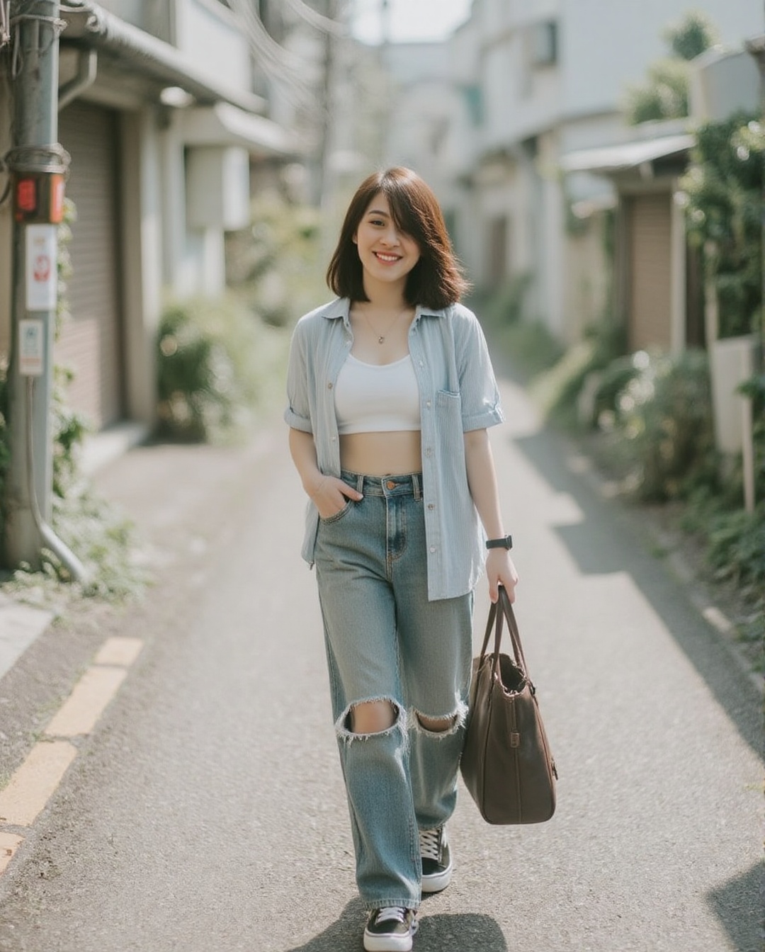 Create a realistic photoshoot scene using a Canon EOS 1D camera and a 50mm Canon RF lens set at f/1.4 aperture. Capture a...