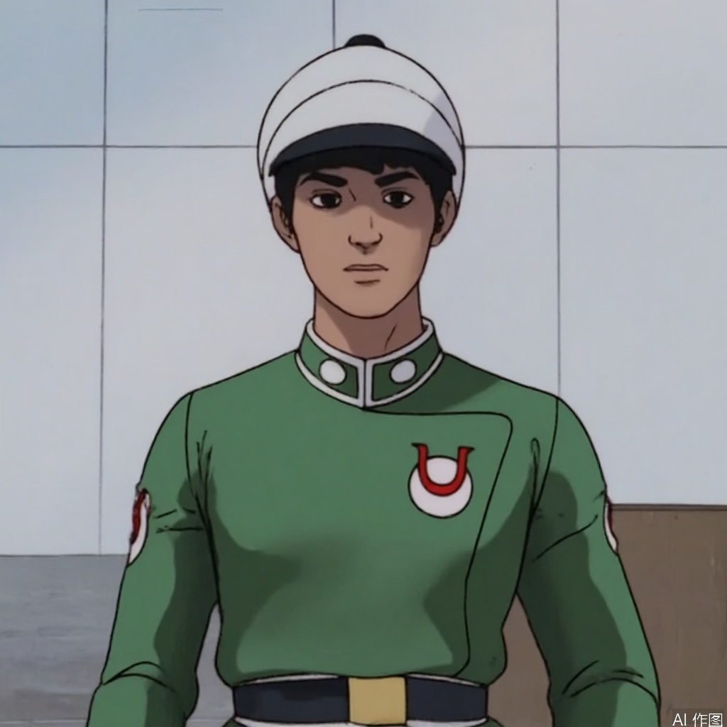 Ultra_Force,helmet,green jacket,collar,belt,logo,uniform,jacket,boots,emblem,pants,black footwear,white pants,