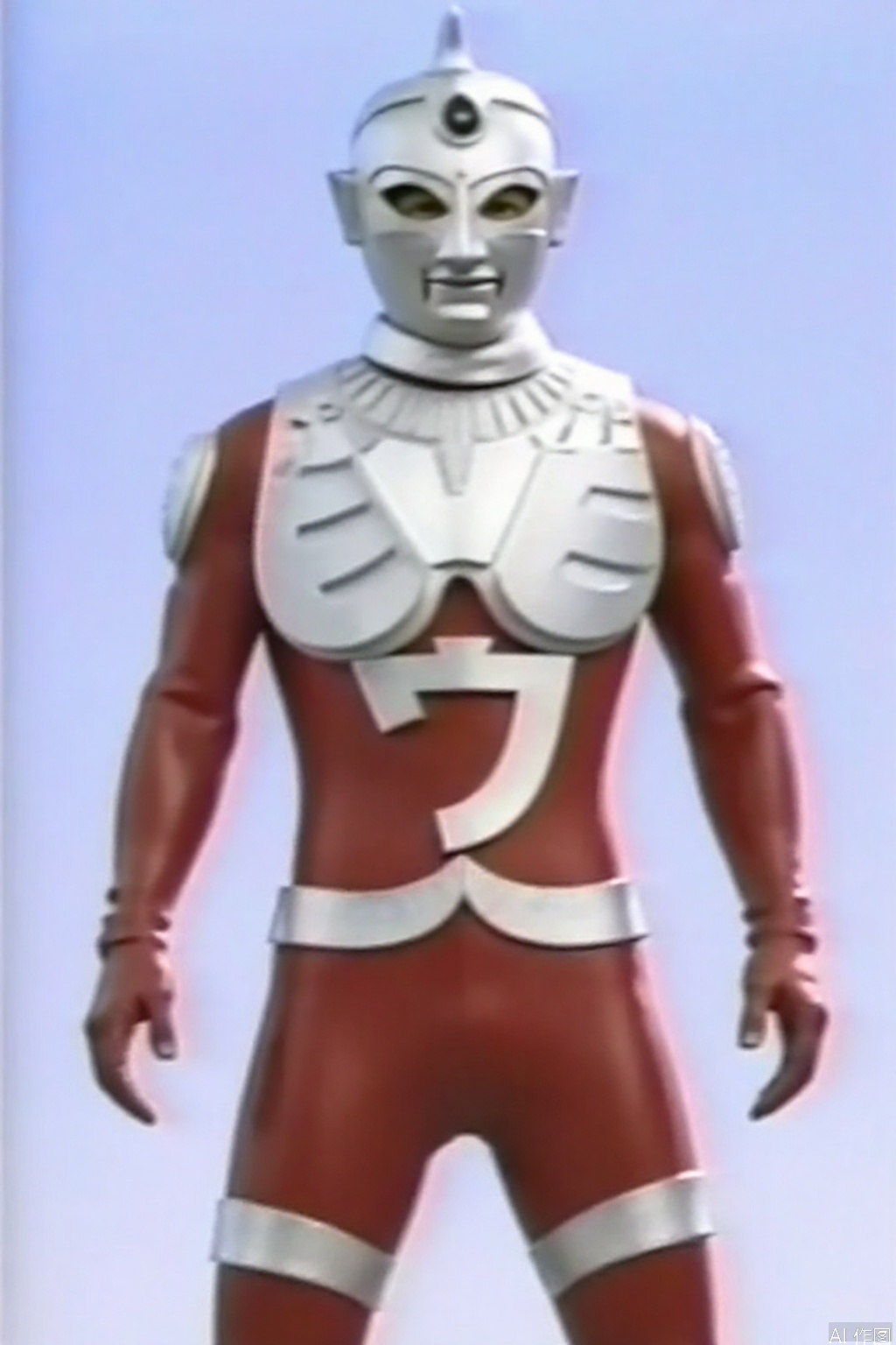 ultraman,bodysuit,gloves,legwear,boots,cover,mask,plugsuit,armor,bodysuit,pattern on body,tight-fitting,helmet,leather suit,latex,tokusatsu,no humans,science fiction,hard mask,no smile,no eyes,no nose,solo,rubber bodysuit with line,alien,