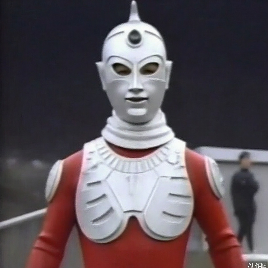ultraman,bodysuit,gloves,legwear,boots,cover,mask,plugsuit,armor,bodysuit,pattern on body,tight-fitting,helmet,leather suit,latex,tokusatsu,no humans,science fiction,hard mask,no smile,no eyes,no nose,solo,rubber bodysuit with line,alien,