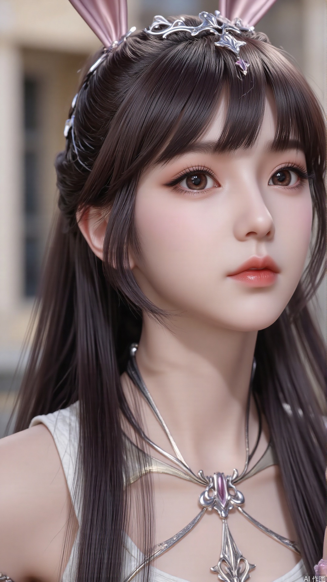  a asian woman, sexy long hair, charming and seductive temperament, distant close-up, golden ratio, movie texture, minimalism, high-end feeling, strong contrast between cold and warm, outdoor scenes, 