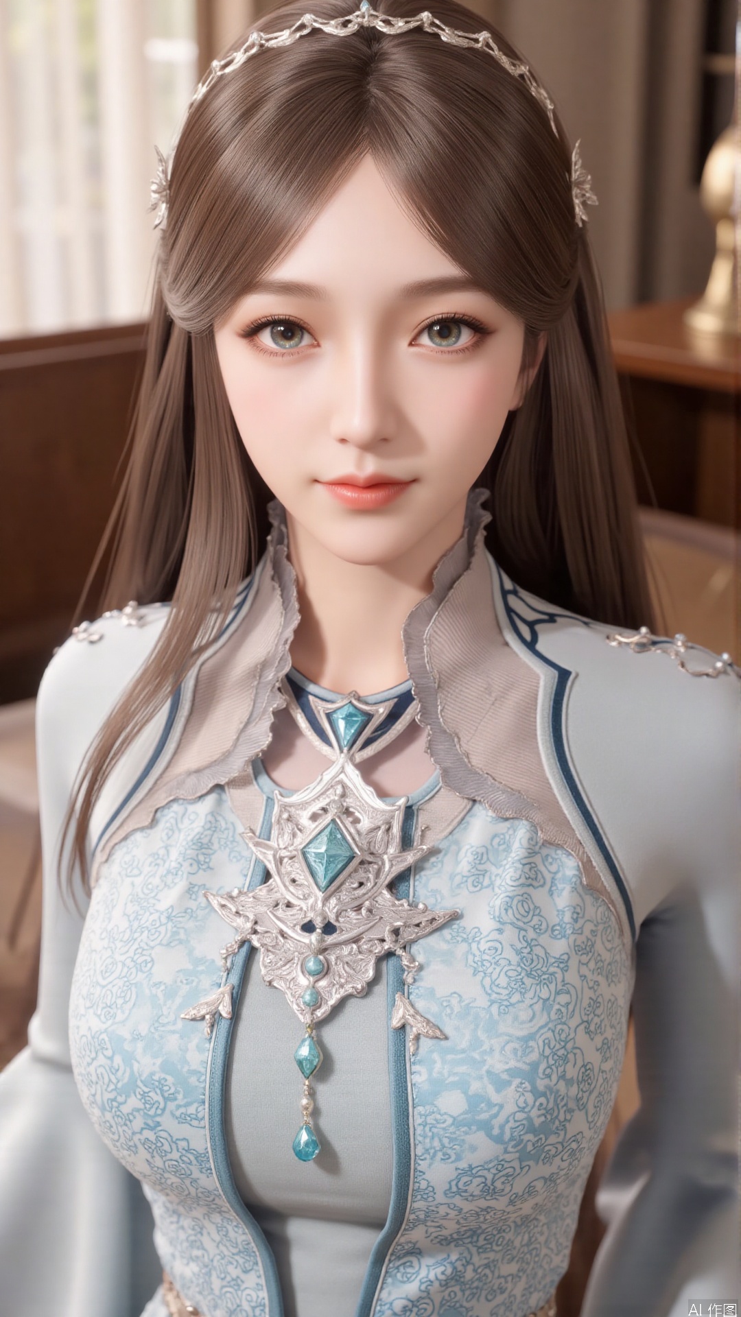 1girl, white wedding dress,looking at viewer, mischevious smile, perfect body, scenery, sharp focus, best quality, masterpiece, detailed outfit, illustration, perfect eyes, finely detailed beautiful anime eyes, realistic skin, intricate details, best lighting, depth of field, ultra high resolution, cowboy_shot, bride