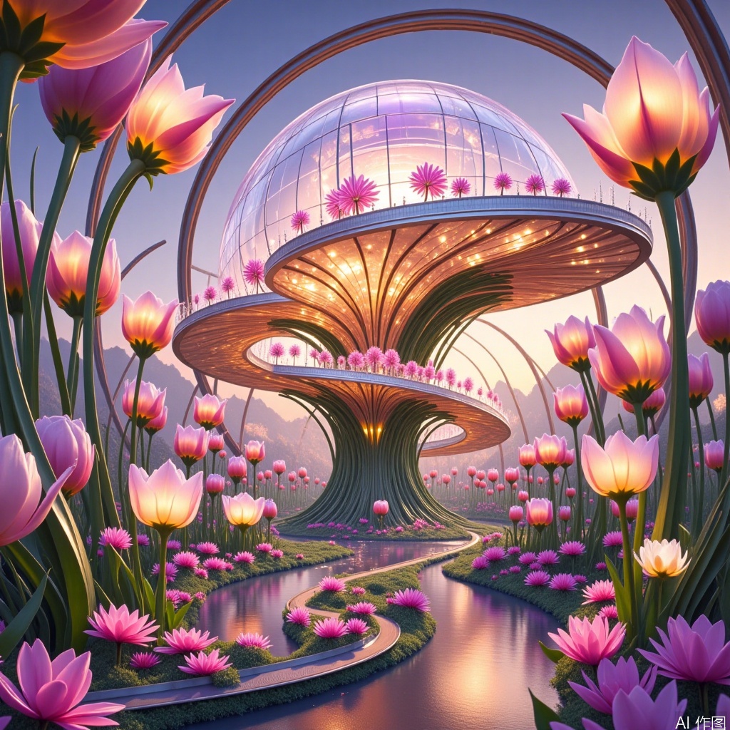 Alternate dimension view,hair flower,