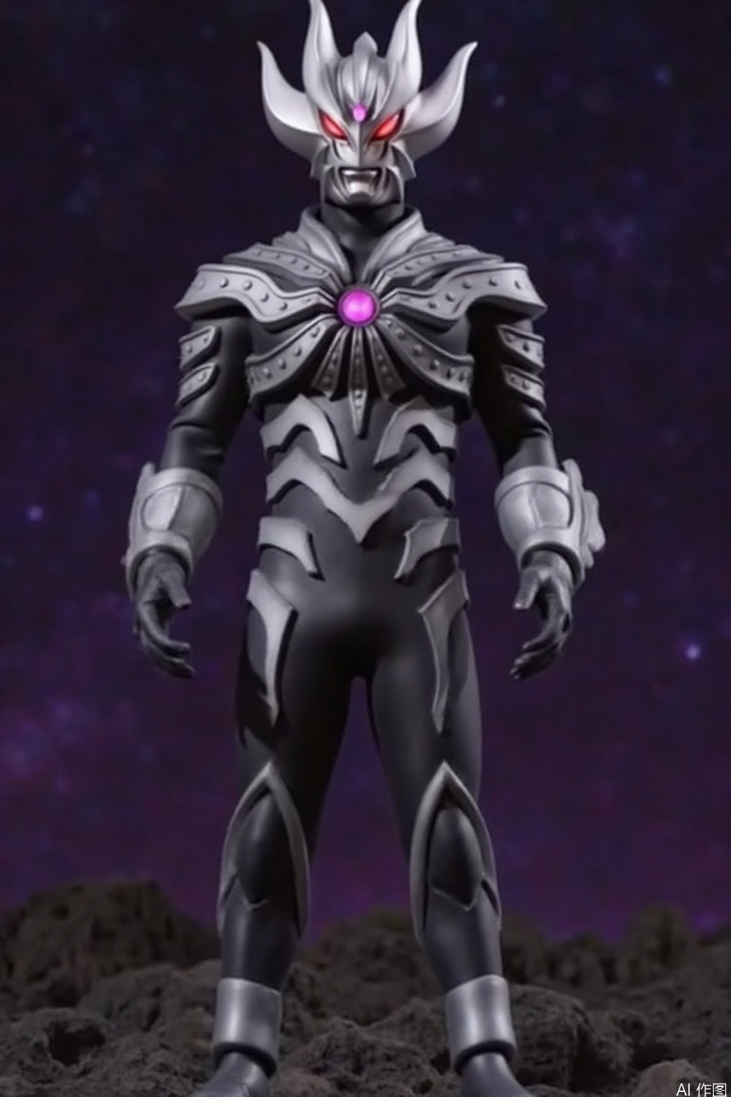 ultraman,bodysuit,gloves,legwear,boots,cover,mask,plugsuit,armor,bodysuit,pattern on body,tight-fitting,helmet,leather suit,latex,tokusatsu,no humans,science fiction,hard mask,no smile,no eyes,no nose,solo,rubber bodysuit with line,alien,