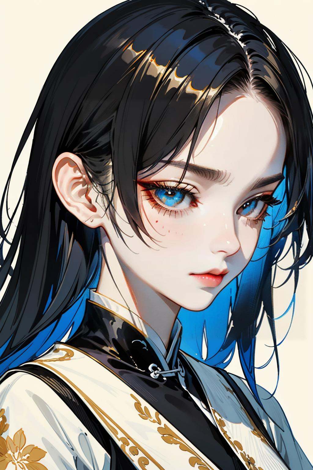 hezi,brilliant color,brush texture,beauty,shuimuo,smjianxia,ink painting style,<lora:纯彩﷿丽质感-000016:0.65>,