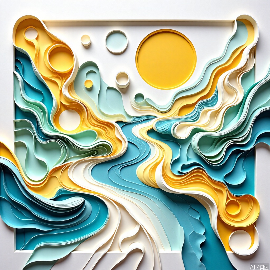 Paper art,Minimalist and small fresh.