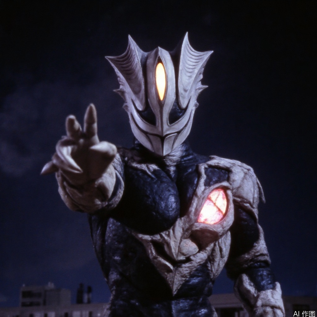 ultraman,bodysuit,gloves,legwear,boots,cover,mask,plugsuit,armor,bodysuit,pattern on body,tight-fitting,helmet,leather suit,latex,tokusatsu,no humans,science fiction,hard mask,no smile,no eyes,no nose,solo,rubber bodysuit with line,alien,