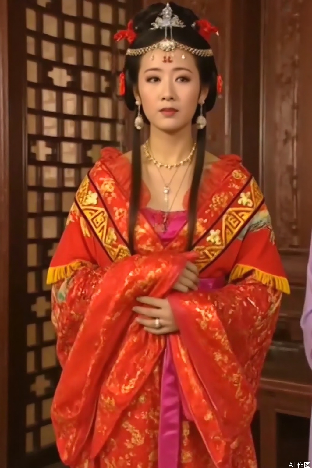 xifu_shangcuohuajiao,  red dress,  dress by 侯错姑 on Tensor.Art