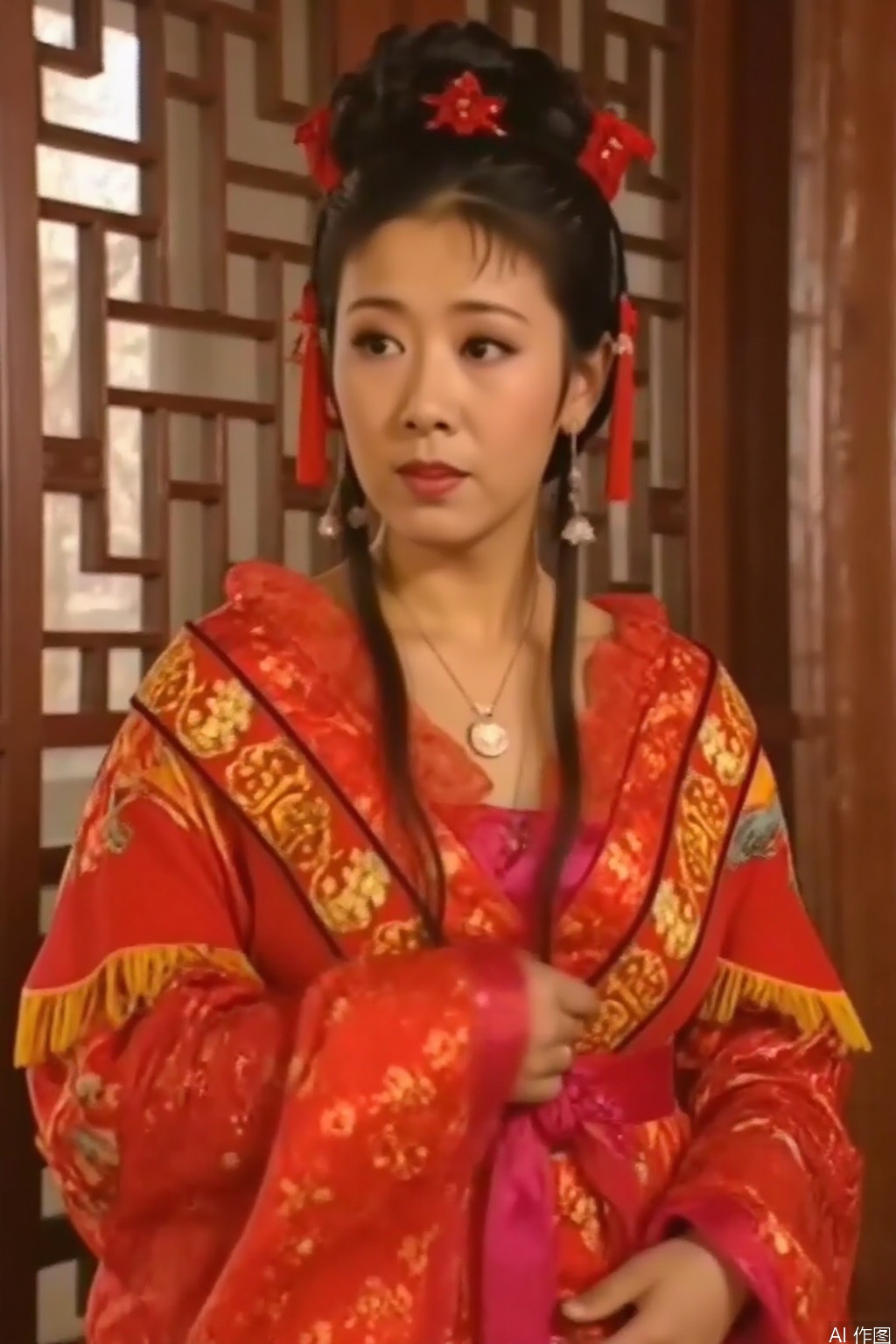 xifu_shangcuohuajiao,  red dress,  dress by 侯错姑 on Tensor.Art