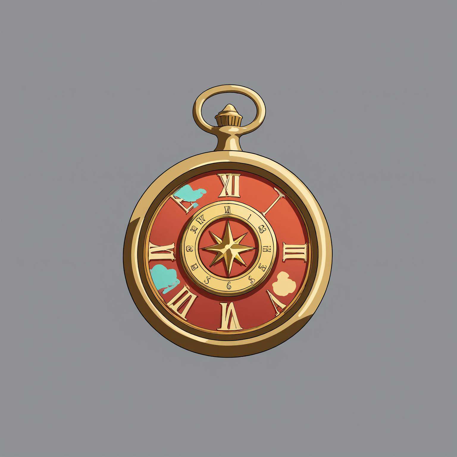 masterpiece,top quality,best quality,official art,beautiful and aesthetic:1.1),(8k, best quality, masterpiece:1.2),a golden compass,fantasy style,white_background,white border,<lora:Q icon:0.8>,hourglass,golden shell,red sand,star,<lora:道具3xl-000020:0.7>,