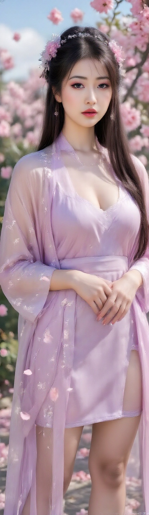 Top quality. Image content: A lone girl,  full-body portrait,  gazing at the viewer. She possesses long on Tensor.Art