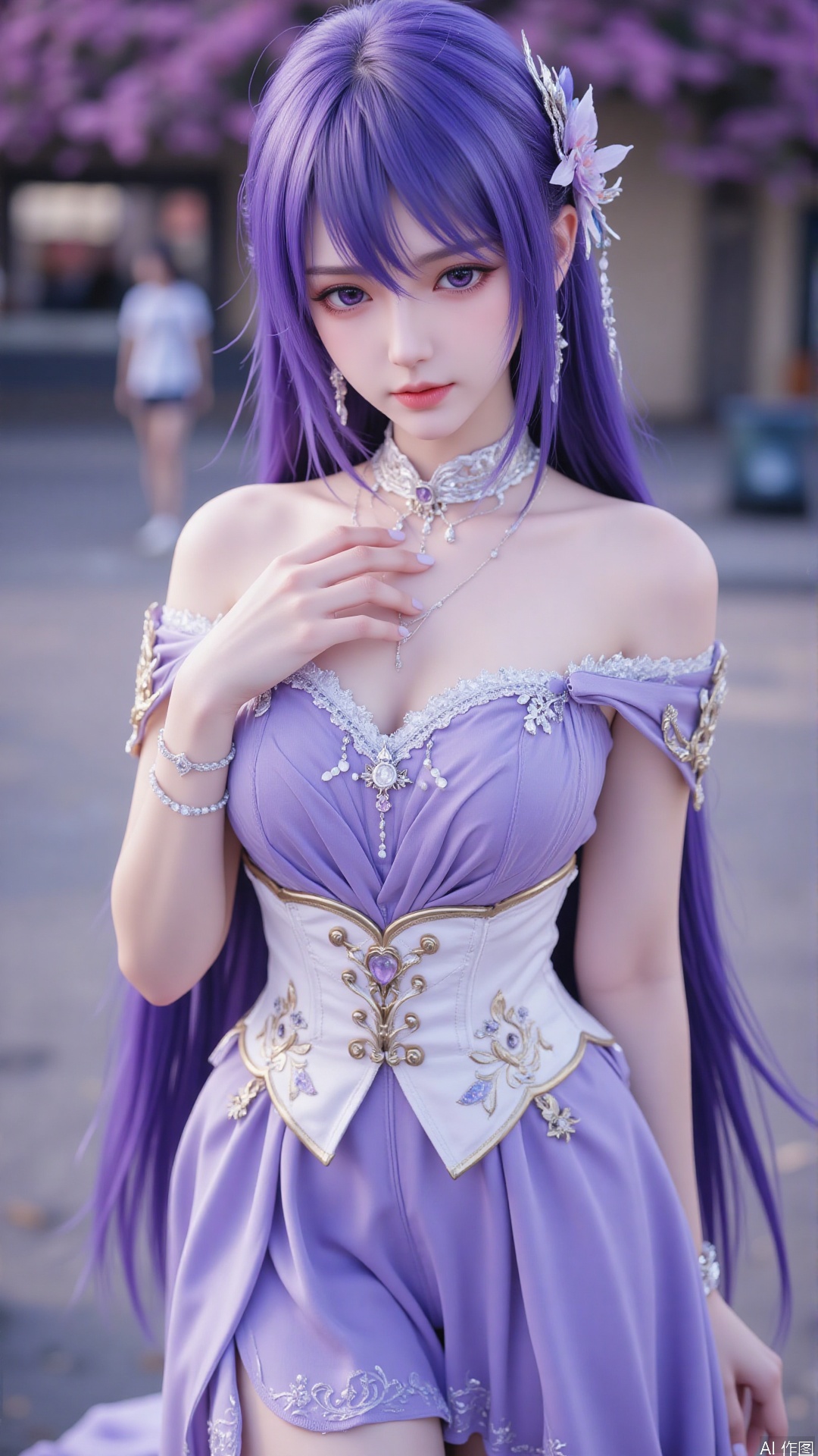 1girl,  purple hair,  solo by Tim_Yi on Tensor.Art