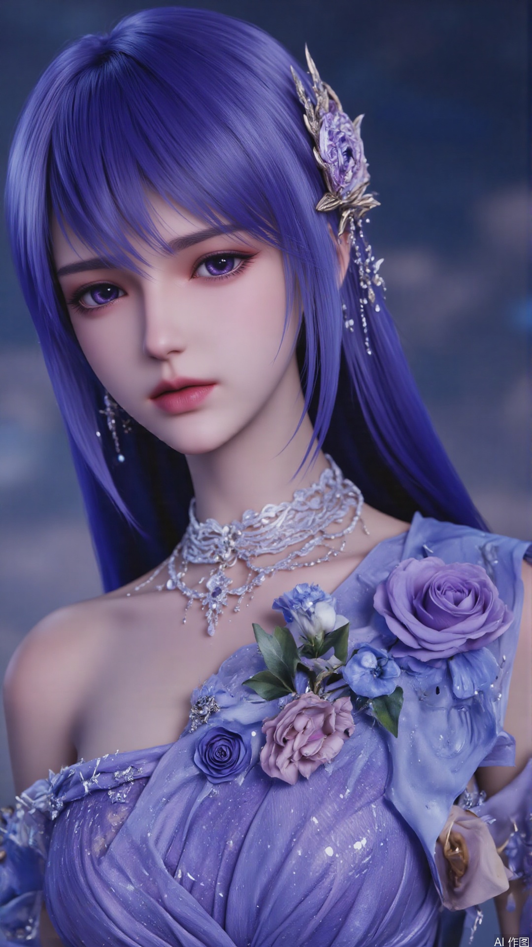 1girl,  purple hair,  solo by Tim_Yi on Tensor.Art