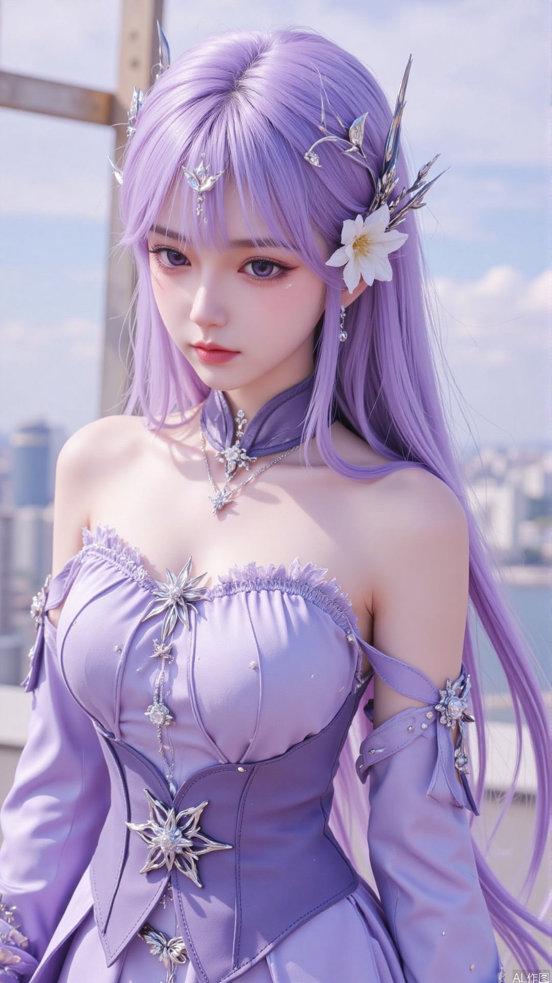 1girl,  purple hair,  solo by Tim_Yi on Tensor.Art