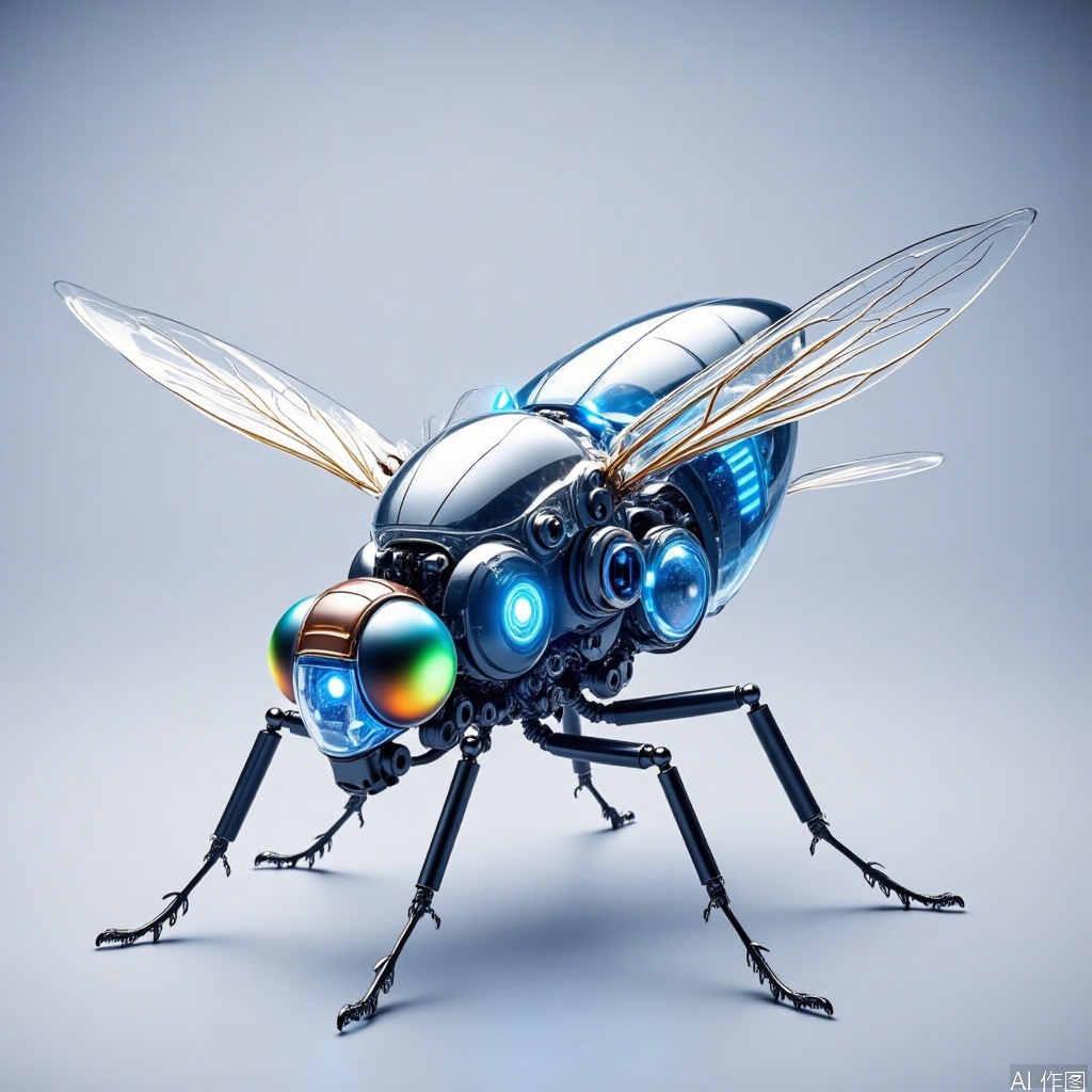 fly,Mecha creature,Transparent mech