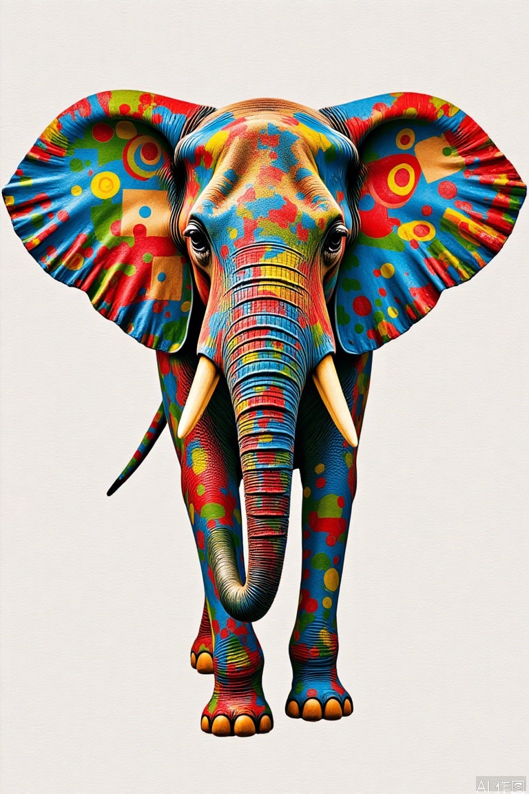 The art of collage,elephant