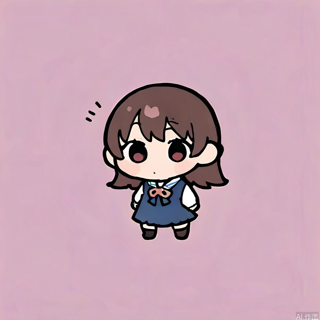 1girl, school_uniform,chibi,simply_background