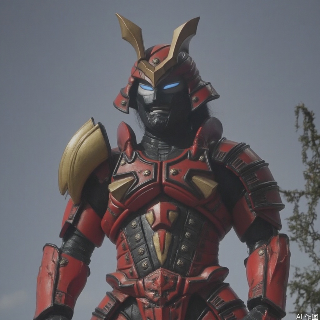 kusazuri,samurai,sheath,katana,japanese armor,mecha,pauldrons,horns,gloves,armor,spikes,weapon,full armor,helmet,mask,cover,gauntlets,shoulder armor,breastplate,samurai,mecha,white armor