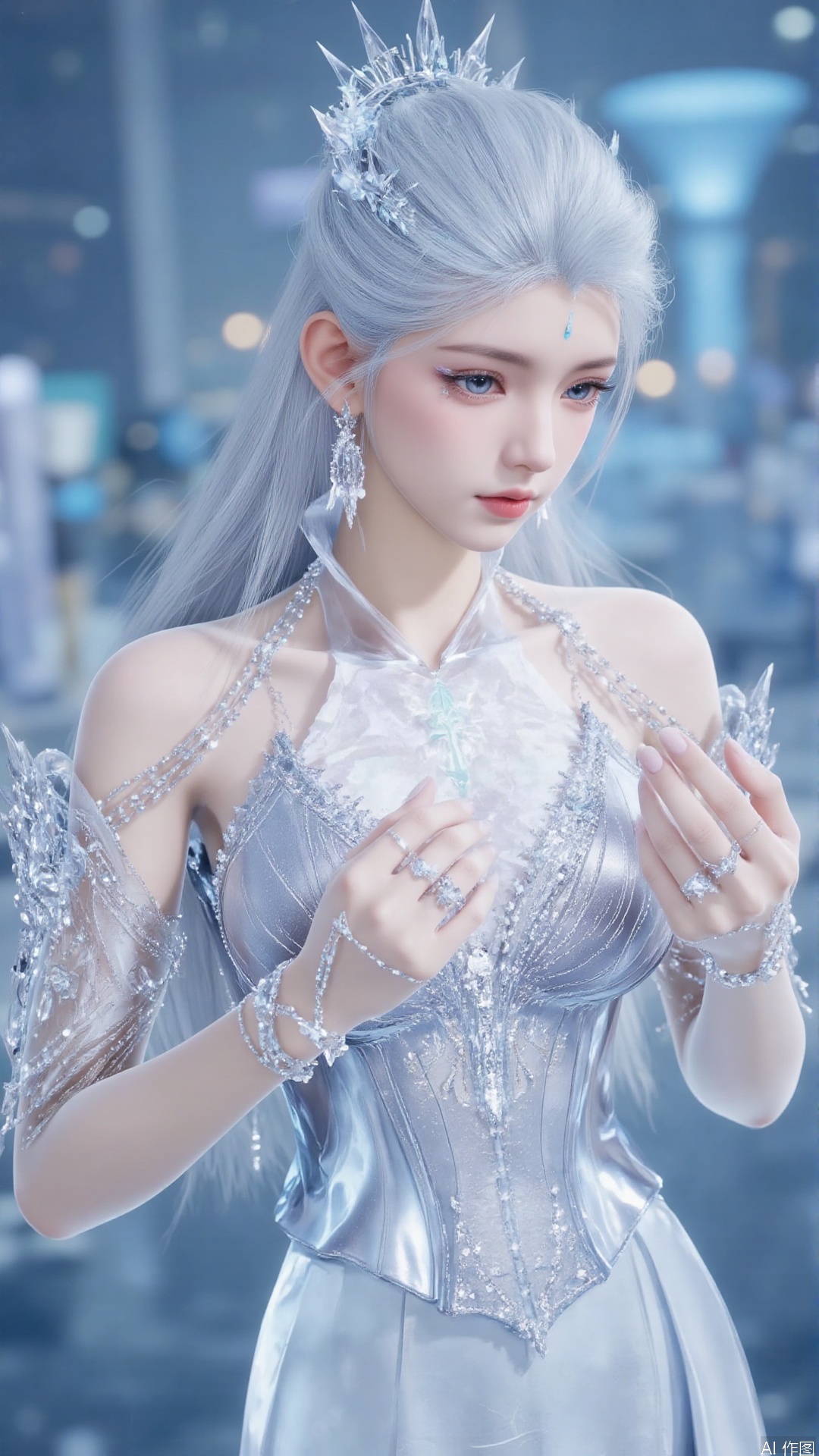 1girl,  solo,  jewelry by Tim_Yi on Tensor.Art
