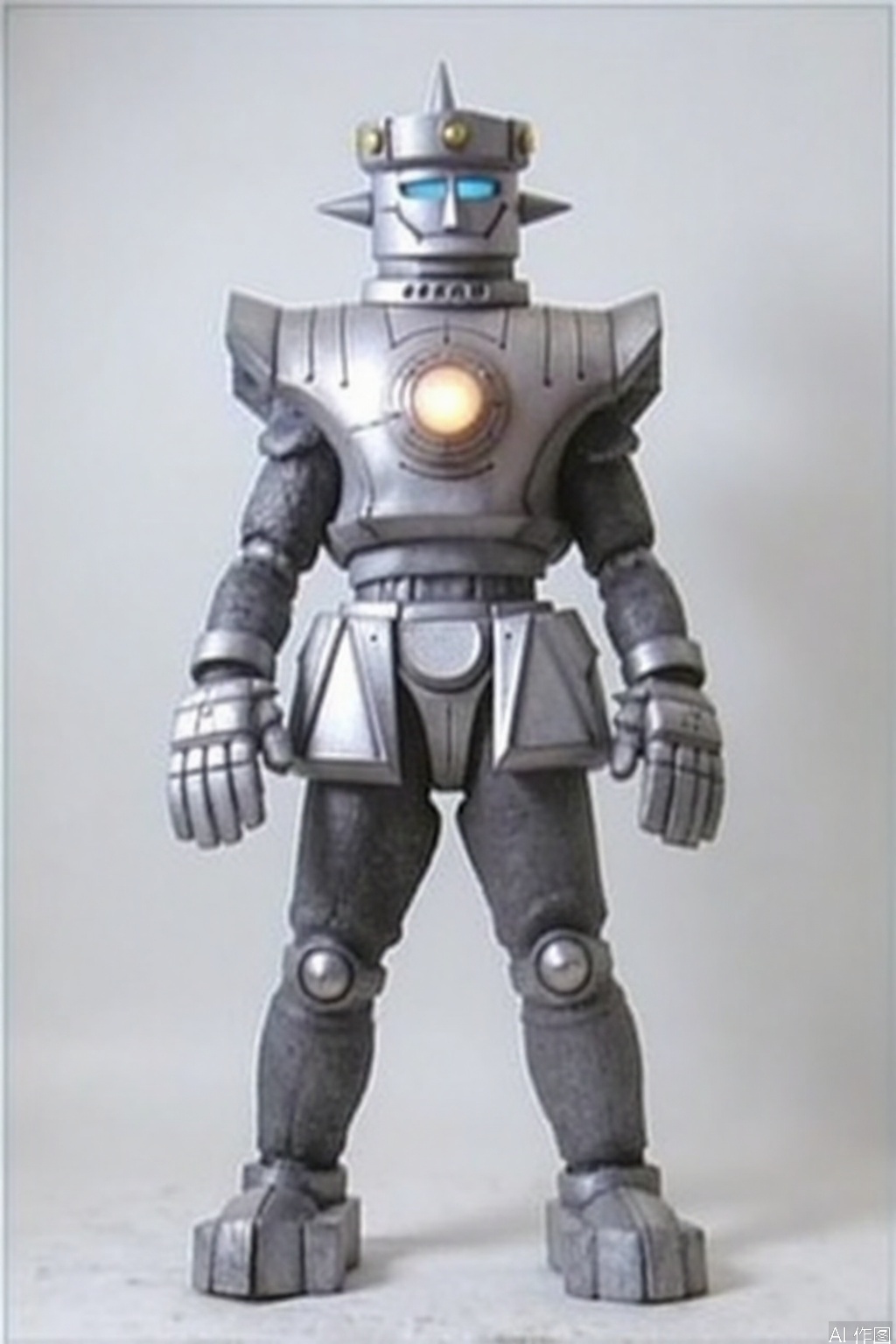 ultraman,silver bodysuit,silver gloves,legwear,gloves,boots,cover,mask,plugsuit,armor,bodysuit,red pattern on body,silver tight-fitting,silver footwear,helmet,leather suit,latex,tokusatsu,no humans,science fiction,silver head,hard mask,no smile,no eyes,no nose,solo,silver rubber bodysuit with red line,armor,helmet,super robot,machinery,mecha