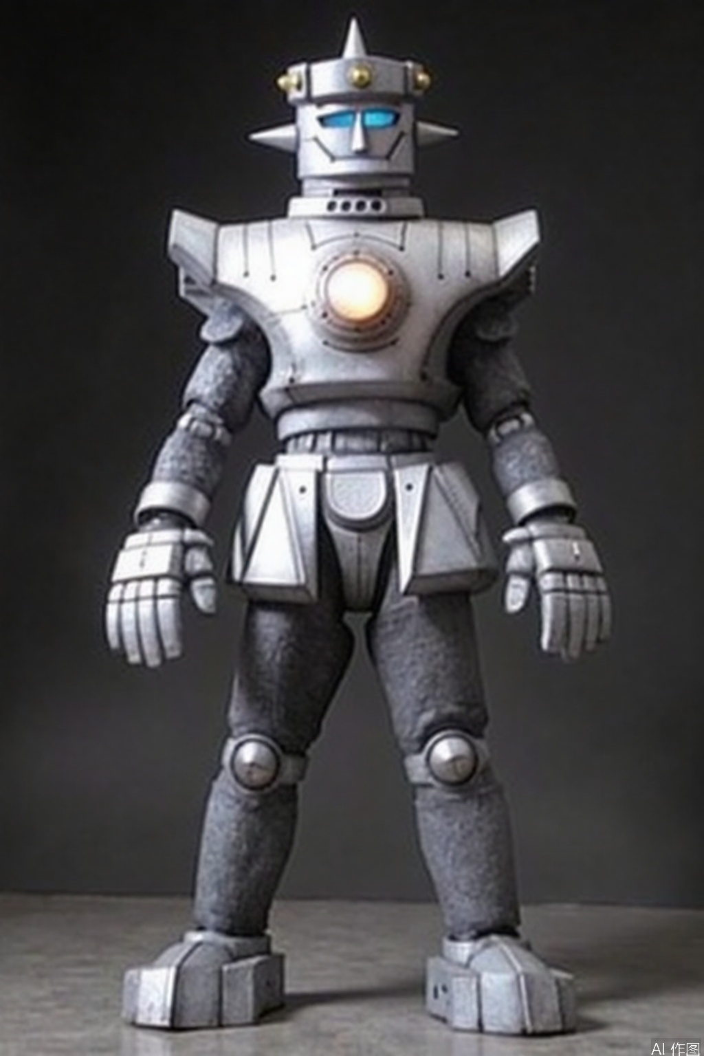 ultraman,silver bodysuit,silver gloves,legwear,gloves,boots,cover,mask,plugsuit,armor,bodysuit,red pattern on body,silver tight-fitting,silver footwear,helmet,leather suit,latex,tokusatsu,no humans,science fiction,silver head,hard mask,no smile,no eyes,no nose,solo,silver rubber bodysuit with red line,armor,helmet,super robot,machinery,mecha