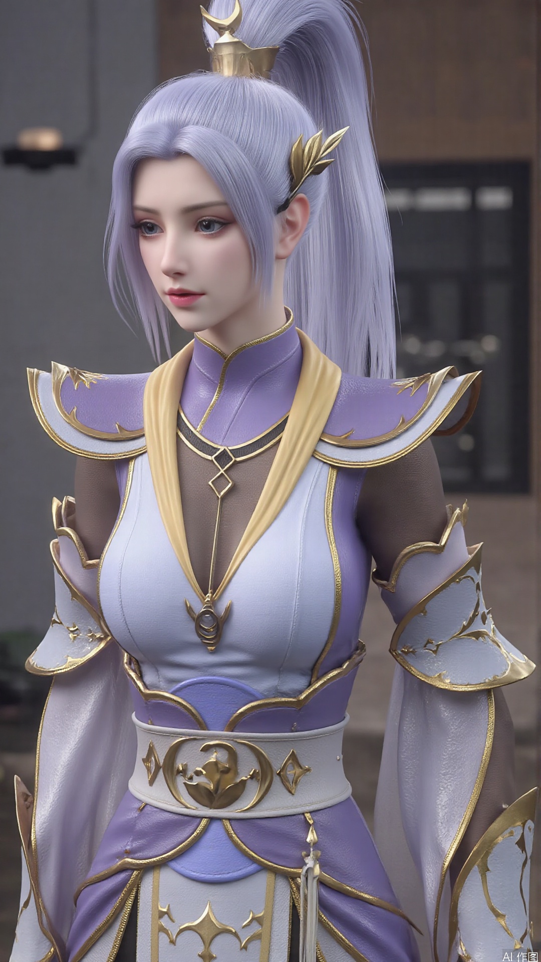  1girl, solo, long hair, breasts, looking at viewer, ponytail, hair ornament, dress, jewelry, closed mouth, short sleeves, earrings, lying, bed, hand up, on back,