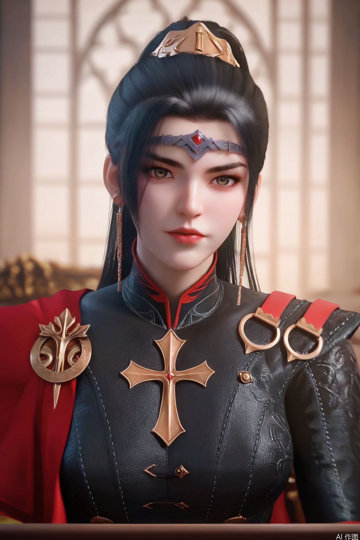 score_9_up,score_8_up,score_7_up,(Masterpiece, Best Quality, High Resolution, 8K Raw),absurdres, highres, Expressiveh,illustration,CG,
1girl, solo, breasts, looking at viewer,black-hair, upper body, lips, 