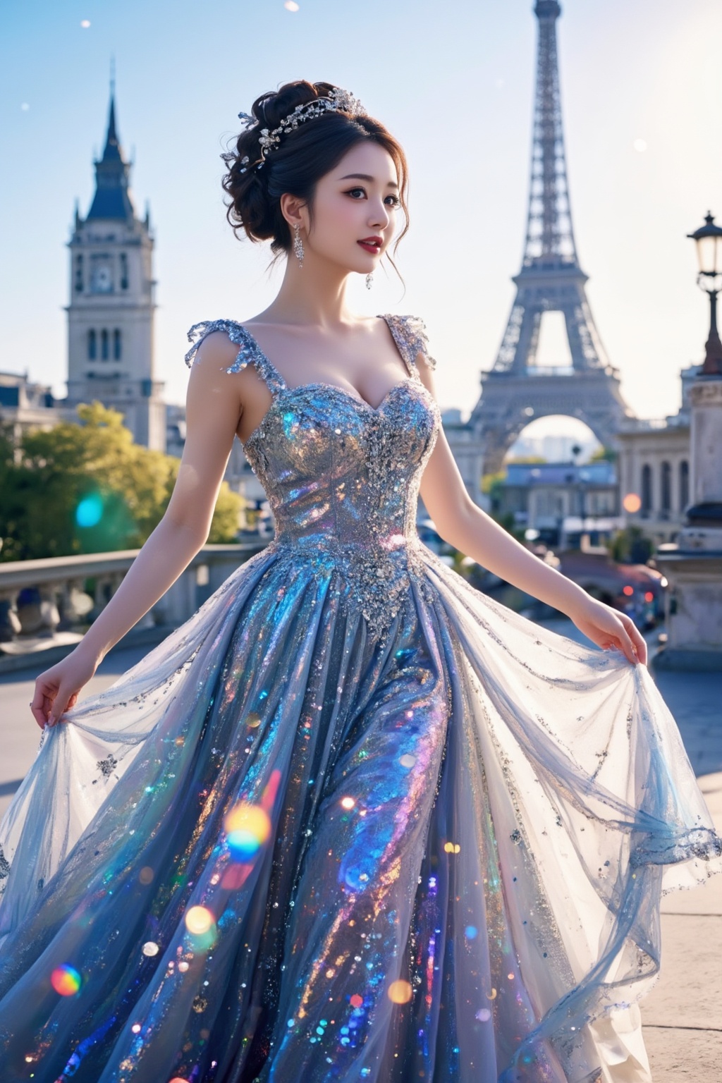 yg_girl,  Create a scene featuring a young Asian woman,  exuding phenomenal grace and elegance on Tensor.Art