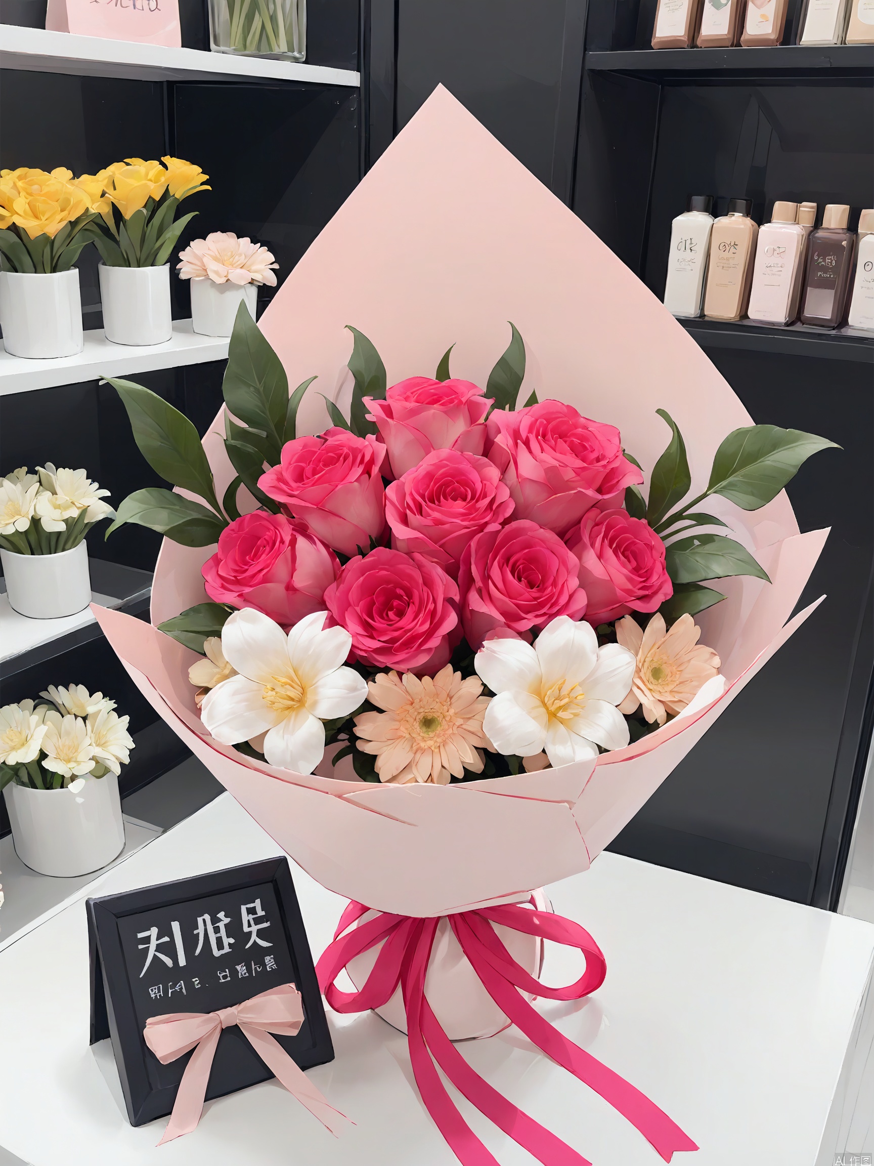 Product display, a bouquet of flower
