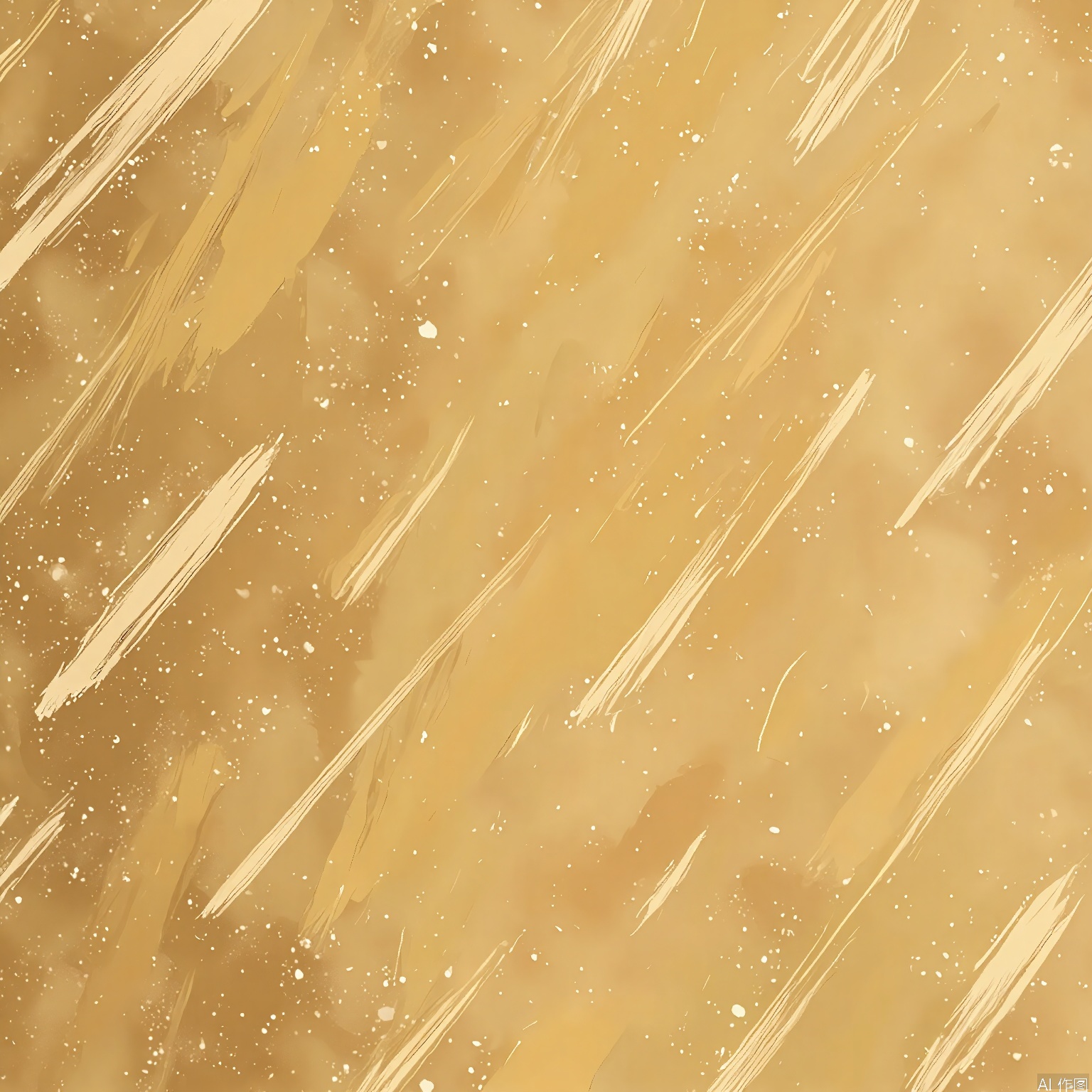 JSCZ, A digital painting of a textured, abstract gold background with brush strokes and splatters. The colors range from deep gold to lighter shades, creating a dynamic, energetic feel. The brush strokes vary in thickness and direction, giving the piece a sense of movement and depth. The texture is rough and tactile, with visible ridges and valleys. The overall effect is one of rich opulence and artistic expression.